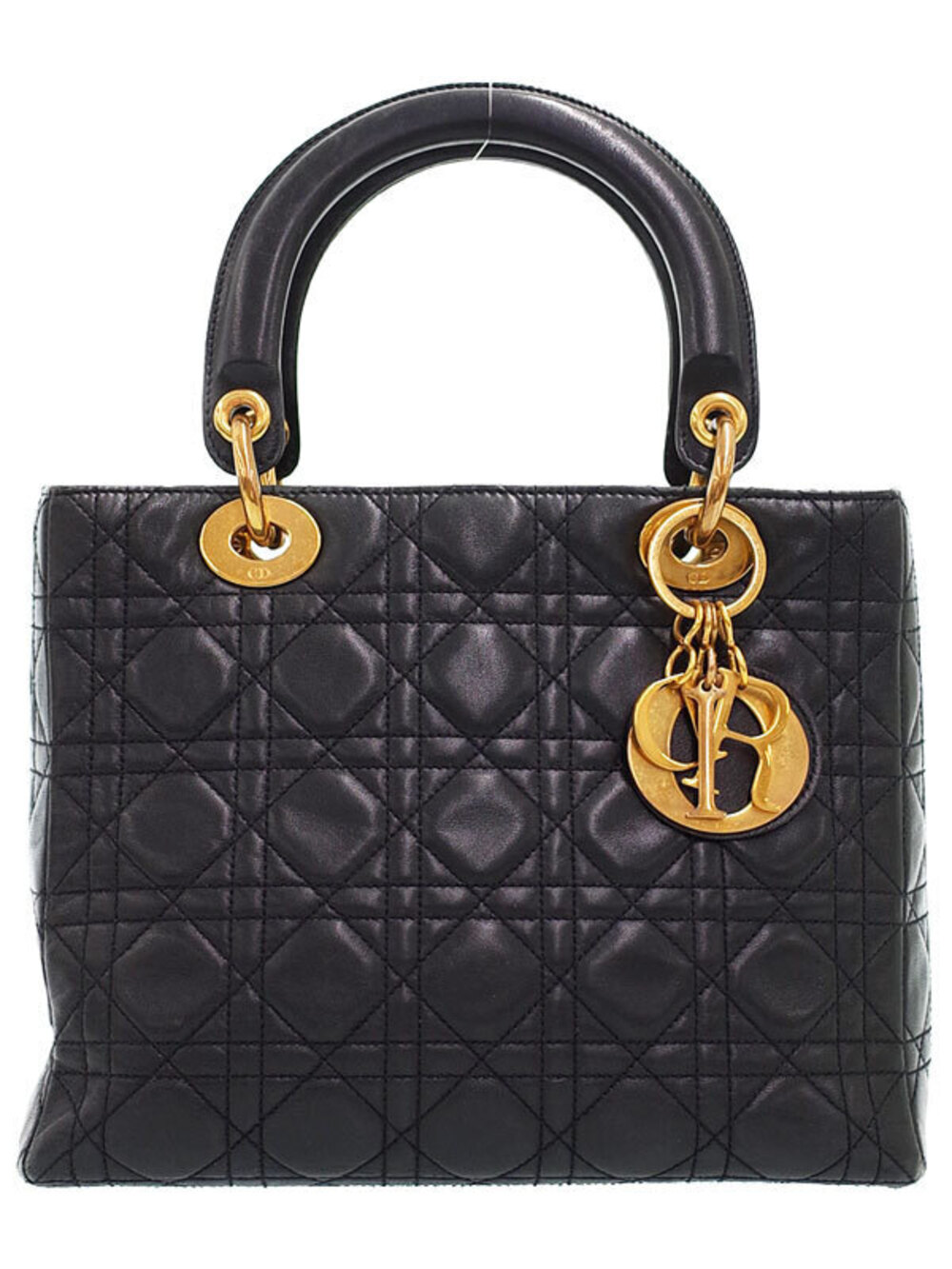 Christian Dior Cannage Quilted Lady Dior 2way bag